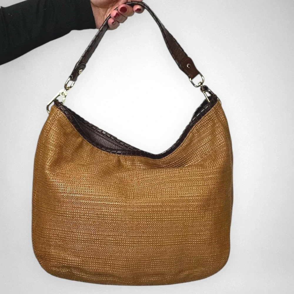 MICHAEL KORS Bennet Straw Hobo Shoulder Bag - Picture 4 of 12